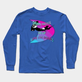 Freestyle Kitesurfer Be Up With The Boards Fun Pun Long Sleeve T-Shirt